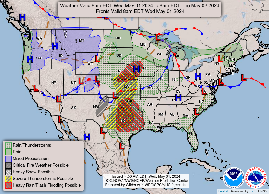 National Weather Map Lower Ohio Valley Weather