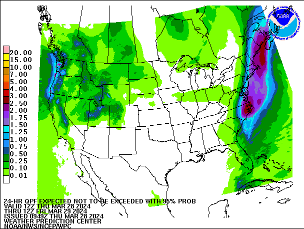24-Hour 95th
                     Percentile QPF valid 12Z March 29, 2024