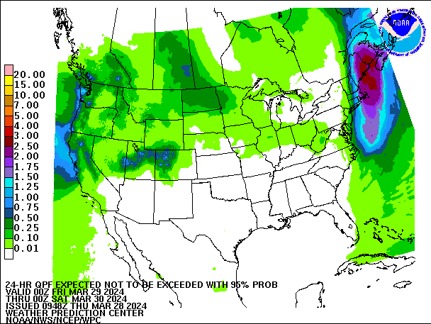24-Hour 95th
                     Percentile QPF valid 00Z March 30, 2024