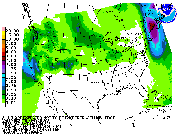 24-Hour 95th
                     Percentile QPF valid 06Z March 30, 2024
