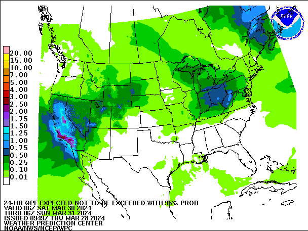 24-Hour 95th
                     Percentile QPF valid 06Z March 31, 2024