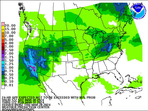 24-Hour 95th
                     Percentile QPF valid 12Z March 31, 2024