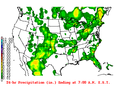 yearly precipitation totals by zip code