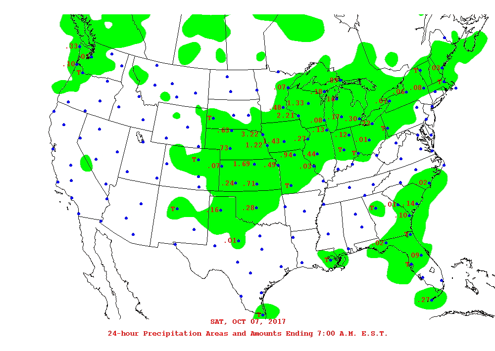 yearly precipitation totals by zip code