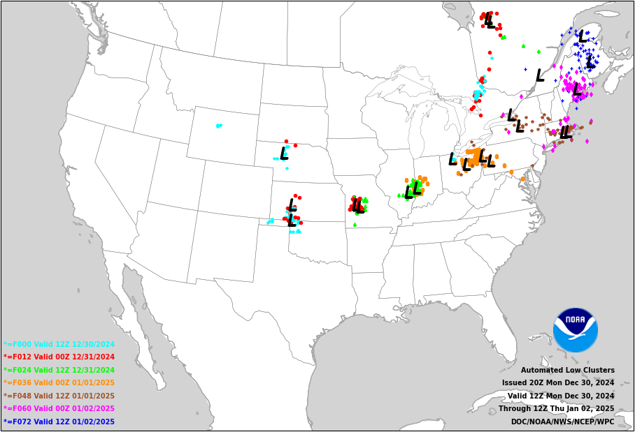 Latest Automated Forecast Low Clusters