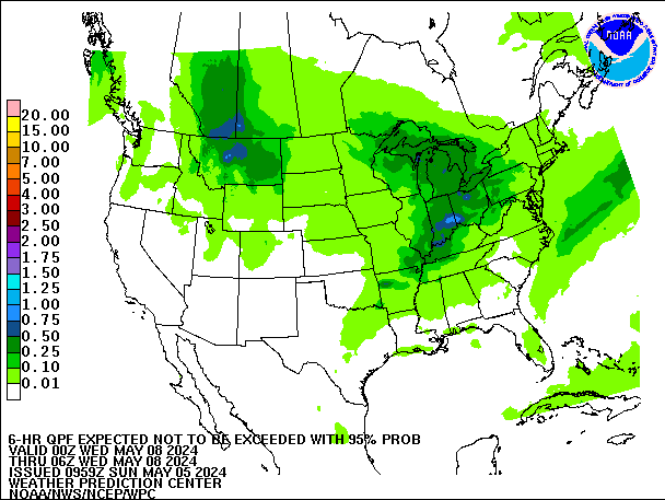 6-Hour 95th
                     Percentile QPF valid 06Z May 8, 2024